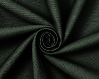 Cotton Twill Fabric | 58'' Wide/Cotton/Medium Weight/Clothing/Denim/Dress | Jackets/Pants/Weave - Hunter Green