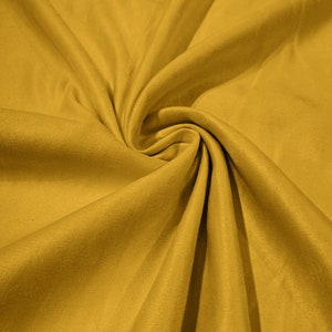 Faux Suede Polyester Fabric/ Micro suede/ 58&quot; Wide/ Upholstery Weight/ Tablecloth/ Bags/ Pouches/ Cosplay/ Costume - Yellow