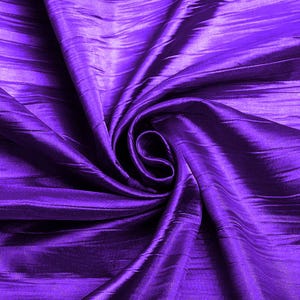 Crushed Taffeta Fabric - 54&quot; Width - Creased Clothing Decorations Crafts - Purple