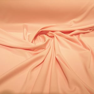 Peach 100% Polyester Wrinkle Free Stretch Double Knit Scuba Fabric 59/60&quot; Wide Sold By The Yard.