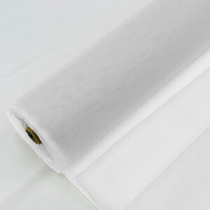 Bridal Mesh Tulle Netting Fabric / Sheer Mesh /58&quot; Wide / Sold by the Yard - White.