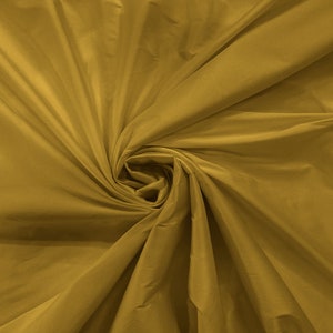 100% Polyester Imitation Silk Taffeta Fabric 55&quot; Wide/Costume/Dress/Cosplay/Wedding - Gold