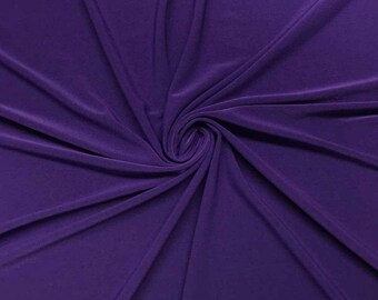 Purple ITY Fabric Polyester Knit Jersey 2 Way Stretch Spandex. 58/59" Wide Sold By The Yard.