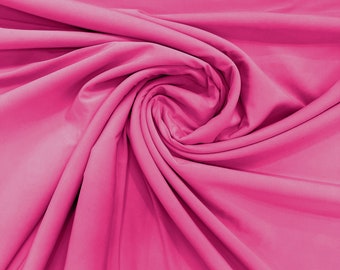 Neon Fuchsia ITY Fabric Polyester Knit Jersey 2 Way Stretch Spandex. 58/59" Wide Sold By The Yard.