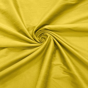 Yellow - Polyester Dupioni Faux Silk Fabric/ 55” Wide/Wedding Fabric/Home Decor.