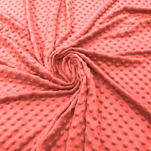 100% Polyester Minky Dimple Dot Weicher Kuschelstoff SEW Craft. 155 cm breit. Verkauf als lose Ware