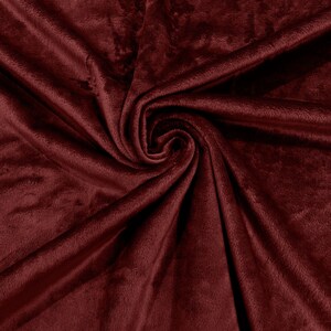 Minky Smooth Soft Solid Plush Faux Fake Fur Fabric Polyester- Sold by the yard - Biking Red