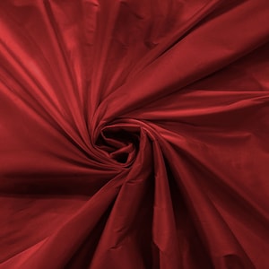 100% Polyester Imitation Silk Taffeta Fabric 55&quot; Wide/Costume/Dress/Cosplay/Wedding - Cranberry