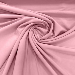 Pink ITY Fabric Polyester Knit Jersey 2 Way Stretch Spandex. 58/59&quot; Wide Sold By The Yard.