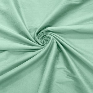 Mint - Polyester Dupioni Faux Silk Fabric/ 55” Wide/Wedding Fabric/Home Decor.