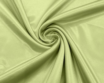 Crepe Back Satin Bridal Fabric Draper/Prom/Wedding/58" Inches Wide Japan Quality - Neutro Sage Green