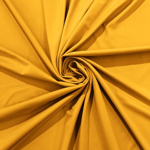 Milliskin Nylon Spandex Stretch Dull Tricot Medium Weight Fabric for Apparel/4 Way Fabric/Swimwear/Activewear/Sportswear/Costume - Maize