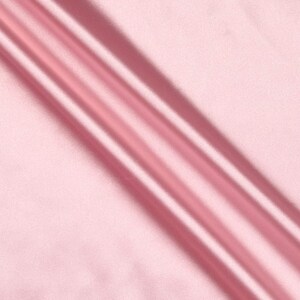 Pink - 58-59&quot; Wide - 96 percent Polyester, 4% Spandex Light Weight Silky Stretch Charmeuse Satin Fabric by The Yard.