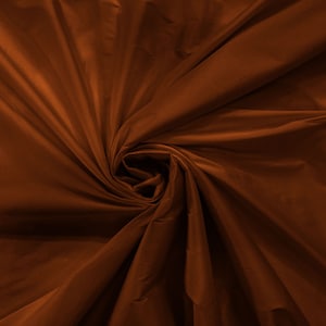 100% Polyester Imitation Silk Taffeta Fabric 55&quot; Wide/Costume/Dress/Cosplay/Wedding - Dark Rust