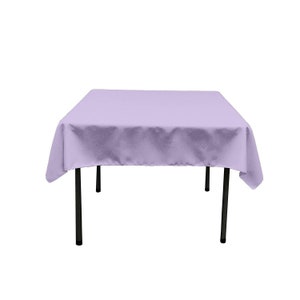 Square Polyester Poplin Table Overlay - Diamond. Choose Size Below - Lavender.