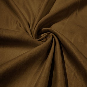 Faux Suede Polyester Fabric/ Micro suede/ 58&quot; Wide/ Upholstery Weight/ Tablecloth/ Bags/ Pouches/ Cosplay/ Costume - D Brown