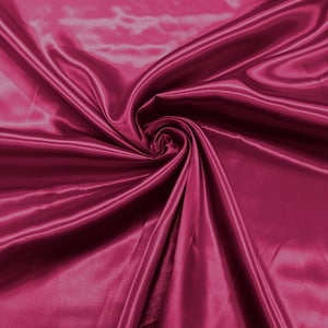 Shiny Charmeuse Satin Fabric for Wedding Dress/Crafts Costumes/58” Wide /Silky Satin - Dark Fuchsia