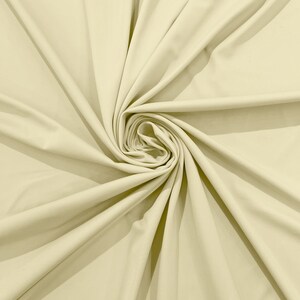 Milliskin Nylon Spandex Stretch Dull Tricot Medium Weight Fabric for Apparel/4 Way Fabric/Swimwear/Activewear/Sportswear/Costume - Ivory