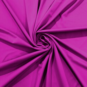 Milliskin Nylon Spandex Stretch Dull Tricot Medium Weight Fabric for Apparel/4 Way Fabric/Swimwear/Activewear/Sportswear/Costume - Fuchsia