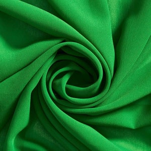 Smaragdgrün - 100% Polyester, weiches, leichtes, schieres, durchsichtiges Chiffongewebe. 58 / 60 "breit, Verkauft von The