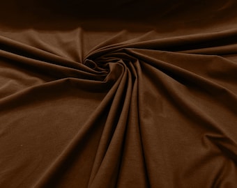 58/60" de ancho Jersey de algodón Mezcla de punto spandex 95% algodón 5 por ciento spandex/tela elástica/disfraz - Canela