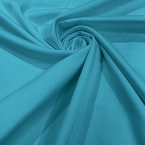 Matte L'Amour Satin (Peau de Soie) Duchess Fabric Bridesmaid Dress 58"-60" Wide/Costume/wedding - Aqua