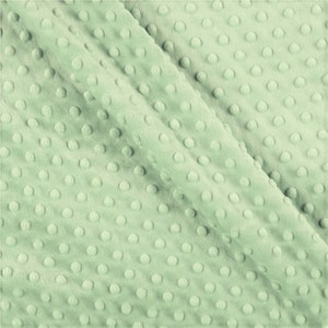 Sage 100% Polyester Minky Dimple Dot Soft Cuddle Fabric SEW Craft. 58&quot; Wide Sold by Yard.