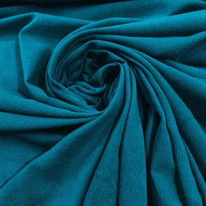 Cotton Gauze Fabric 100% Cotton 48/50" inches Wide Crinkled Lightweight Sold by The Yard - Teal