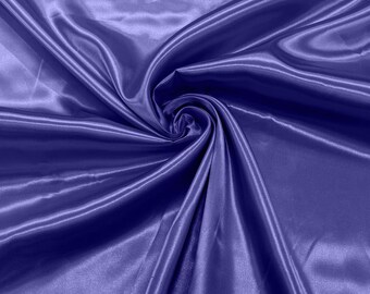 Shiny Charmeuse Satin Fabric for Wedding Dress/Crafts Costumes/58” Wide /Silky Satin - Sea Blue