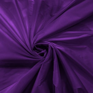 100% Polyester Imitation Silk Taffeta Fabric 55&quot; Wide/Costume/Dress/Cosplay/Wedding - Dark Purple