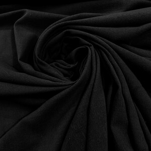 Cotton Gauze Fabric 100% Cotton 48/50&quot; inches Wide Crinkled Lightweight Sold by The Yard - Black