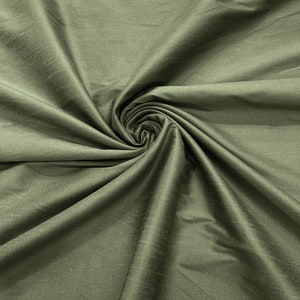 Sage - Polyester Dupioni Faux Silk Fabric/ 55” Wide/Wedding Fabric/Home Decor.