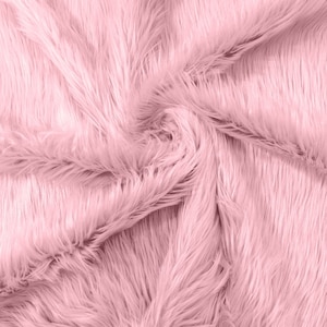 Langer Flor weicher Kunstpelz Stoff für Pelzanzug, Cosplay Kostüm, Photo Prop, Zierde, Dekokissen, Kunsthandwerk - Pink