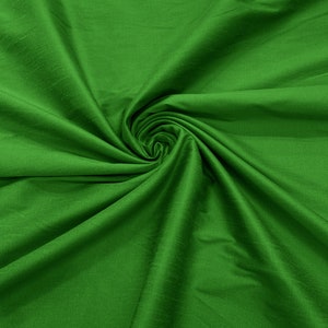 Apple Green - Polyester Dupioni Faux Silk Fabric/ 55” Wide/Wedding Fabric/Home Decor.
