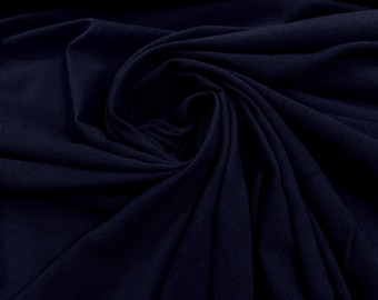 Cotton Gauze Fabric 100% Cotton 48/50" inches Wide Crinkled Lightweight Sold by The Yard - Navy Blue