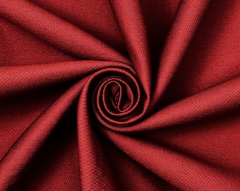 Cotton Twill Fabric | 58'' Wide/Cotton/Medium Weight/Clothing/Denim/Dress | Jackets/Pants/Weave - Red