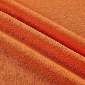 Orange Cotton Gauze Fabric 100% Cotton 48/50&quot; inches Wide Crinkled Lightweight Sold by The Yard.