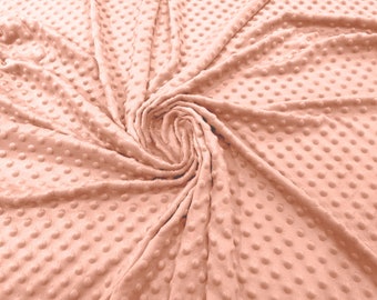 100% Polyester Minky Dimple Dot Weicher Stoff SEW Craft. 155 cm Breite (Beige) Verkauf als Meterware