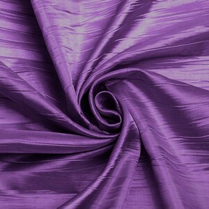 Crushed Taffeta Fabric - 54&quot; Width - Creased Clothing Decorations Crafts - Dark Lavender