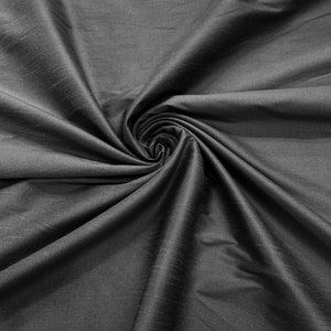 Gray - Polyester Dupioni Faux Silk Fabric/ 55” Wide/Wedding Fabric/Home Decor.