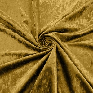 Stretch Crushed Velvet Fabric/58 Inches Wide/Cosplays. Gold