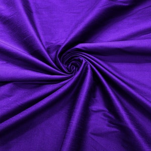 Purple - Polyester Dupioni Faux Silk Fabric/ 55” Wide/Wedding Fabric/Home Decor.