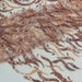 Blush pink Vine Design Embroider and heavy beading on a mesh lace-sold by the yard. main image 0
