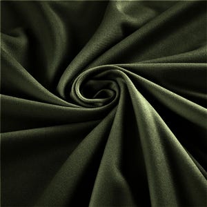 Stretch Crepe Scuba Techno Knit Polyester Spandex Fabric for Bows, Top Knots, Head Wraps, Clothes, Costumes, Crafts - Olive Green.