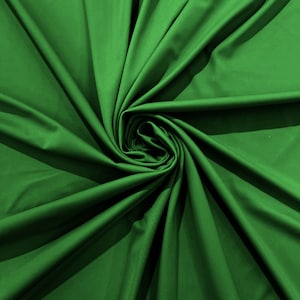 Milliskin Nylon Spandex Stretch Dull Tricot Medium Weight Fabric for Apparel/4 Way Fabric/Swimwear/Activewear/Sportswear/Costume-Kelly Green