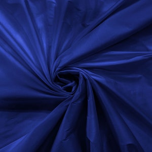 100% Polyester Imitation Silk Taffeta Fabric 55&quot; Wide/Costume/Dress/Cosplay/Wedding - Dark Roayl Blue