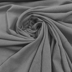 Cotton Gauze Fabric 100% Cotton 48/50&quot; inches Wide Crinkled Lightweight Sold by The Yard - Silver