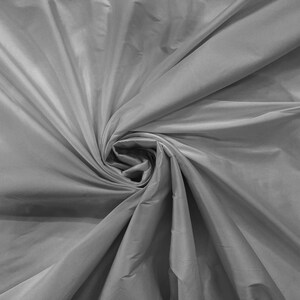 100% Polyester Imitation Silk Taffeta Fabric 55&quot; Wide/Costume/Dress/Cosplay/Wedding - Grey