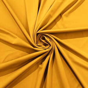 Nylon Spandex Stretch Dull Tricot Medium Weight Fabric for Apparel/4 Way Fabric/Swimwear/Activewear/Sportswear/Costume - Maize.