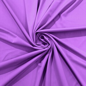 Milliskin Nylon Spandex Stretch Dull Tricot Medium Weight Fabric for Apparel/4 Way Fabric/Swimwear/Activewear/Sportswear/Costume - Lavender